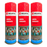 3 Unidades Limpa Contato Spray Wurth Eletrônico 300ml