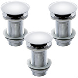 3 Válvulas Soft Inox Click Up De Inox Ralo P/ Cuba Vidro E Louça