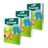 3 Vermífugo Drontal Gatos Até 4 Kg Com 4 Comprimidos Bayer