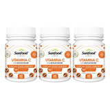 3 Vitamina C = 180 Caps 1000mg - Sunfood Importada 