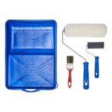 3 X Kit Pintura Tigre Multiuso 5 Peças Rolo Pincel Bandeja