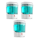 3 X Saboneteira Automática Sensor Dispenser 700ml Álcool Gel