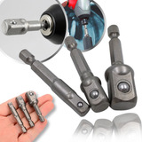 3 Adaptador Soquete Parafusadeira Furadeira Bits 1 4 3 8 1 2