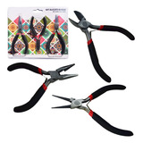3 Alicates Bijuteria Kit Completo P Artesanato Profissional