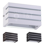 3 Arandela Led 5w Frisada 2 Fachos Externa Muro Parede