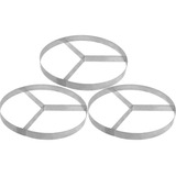 3 Aro Separador Sabores Pizza Esfiha Bolo 3 Divisórias 20cm