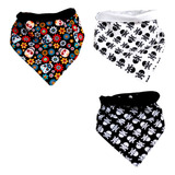 3 Babador Bandana Impermeavel Dupla Face Moderninho