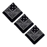 3 Bandanas Várias Cores Atacado Lenço Feminino Masculino