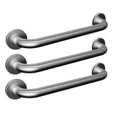 3 Barras De Apoio Alça Suporte Para Parede 60cm Aço Inox 304 Cor Prateado