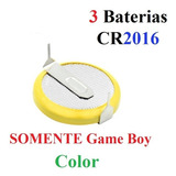 3 Baterias Cr2016 Game Boy Color Game Boy Advanc Pinos Solda