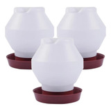 3 Bebedouro 2 Litros Frango Aves Galinhas Pintinhos Pintinho