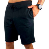 3 Bermuda Moletom Moletom Slim Fit Shorts Calção Masculina