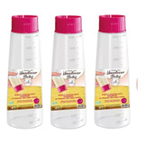 3 Bisnaga 500ml Tampa Chuveirinho Para Molhar Massa Rosa