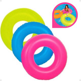 3 Boia Neon Inflável Piscina 90cm Infantil E Adulto Brinde