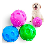 3 Bolas Bolinhas Com Apito Pet Cães Cachorros Pequeno Médio Cor Coloridas