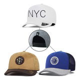 3 Bonés Anth Co Aba Curva Aberto Ajuste Snapback Parte 1