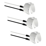 3 Botão Bolinha Interruptor Redondo Embutir Moveis Madeira