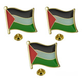 3 Broches Pin Palestina Bandeira Oficial Oriente Médio Árabe