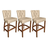 3 Cadeira Alta Bancada Banqueta Banco Alto Area Gourmet 65cm