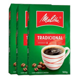 3 Café Moído Melitta Tradicional 500g
