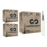 3 Caixas De Cabo Coaxial Rg6 100 Metros Na Caixa