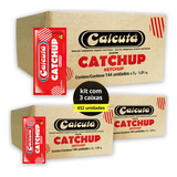 3 Caixas De Ketchup Calcutá Lanchonete Delivery 144 Sachês