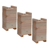 3 Caixas Inpa Jatai Mirim Abelha Sem Ferrão 12x12 Eucalipto
