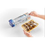 3 Caixas Rolo De Filme Pvc 28cm X 300 Mts Trilho Para Corte