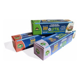 3 Caixas Rolos Filme Pvc 38cm X 300m Serrilha P Corte Util