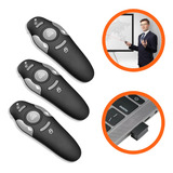 3 Caneta Laser Power Point Controle S Fio Apresentador Slide