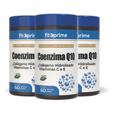 3 Coenzima Q10 Colágeno Hidrolisado Vitaminas C E 60cps