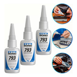 3 Cola Tekbond 793 Instantânea 20g Tips Postiça Acrigel Cor Incolor