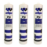3 Colas Pu Adesivo De Poliuretano 400g Telhado Calha Pu 40