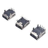 3 Conector Mini Usb Fêmea 5 Pinos Solda Smd Controle De Ps3