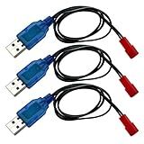 3 Conectores JST De Bateria De Drone Com Carregador USB Para Bateria Quadricóptero RC Drone