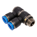3 Conexão Pneumática Banjo 2 Saidas Tubo Ø10 Rosca 1 4 Bsp