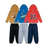3 Conjuntos De Inverno Moletons Calças E Blusa Com TOUCA Masculina Roupas Infantil Para Meninos Tamanho 4