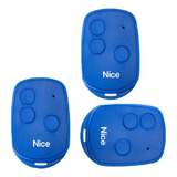 3 Controles Remoto Linear hcs 3 Tb Azul 433 Nice Portão Auto