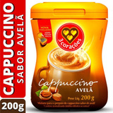 3 Corações Cappuccino Solúvel Sabor Avelã Café Abre Fecha Fácil 200g