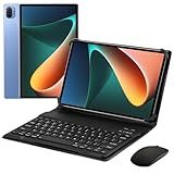 3 Em 1 Tablet 10 1 Polegada Android 13 Tablet 8GB 256GB Com Teclado Capa Mouse 1920x1200 Tela Processador Octa Core 32MP 16MP Câmera 8800mAh Bateria Dual SIM Slot Azul