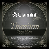 3 Encordoamento Giannini Titanium Violão Nylon Média Genwtm