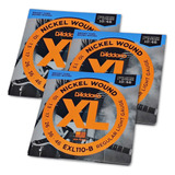3 Encordoamento Guitarra Daddario 010 Regular Light G Exl110