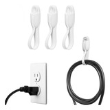 3 Enrolador Suporte Organizador Cabos Fios Silicone Adesivo
