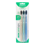 3 Escova Dental Powerdent Eco Care Light Cerdas Super Macias