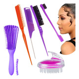 3 Escova Escovinha Pente Baby Hair Penteado Cabelo Lace