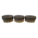 3 Escovas Macia Tam 120mm Lavar Sofas p Politriz