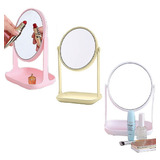 3 Espelho De Mesa Redondo C Zoom E Suporte Para Maquiagem