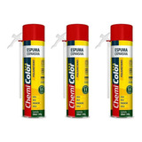 3 Espuma Expansiva 500ml Poliuretano Facil Uso Chemicolor