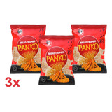 3 Farinha Panko Flocada Para Empanar Zenchi 1kg Nature