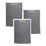 3 Filtros Metálicos Alumínio Coifa Apelson 26x32cm Premium